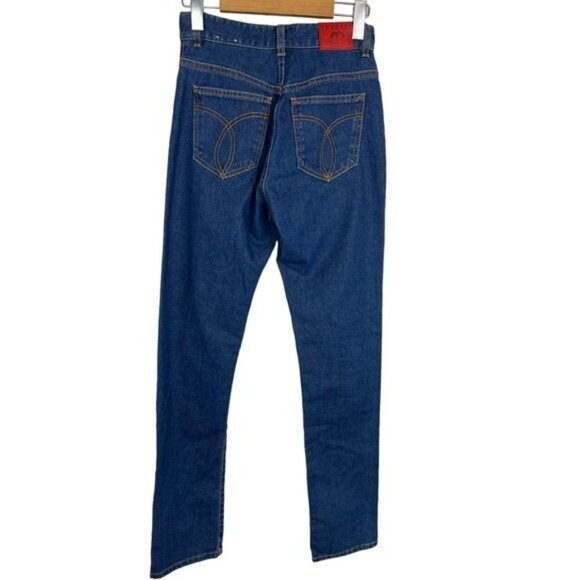 FIORUCCI Blue Straight Leg Hi Rise Jeans Size 26 - Picture 2 of 13